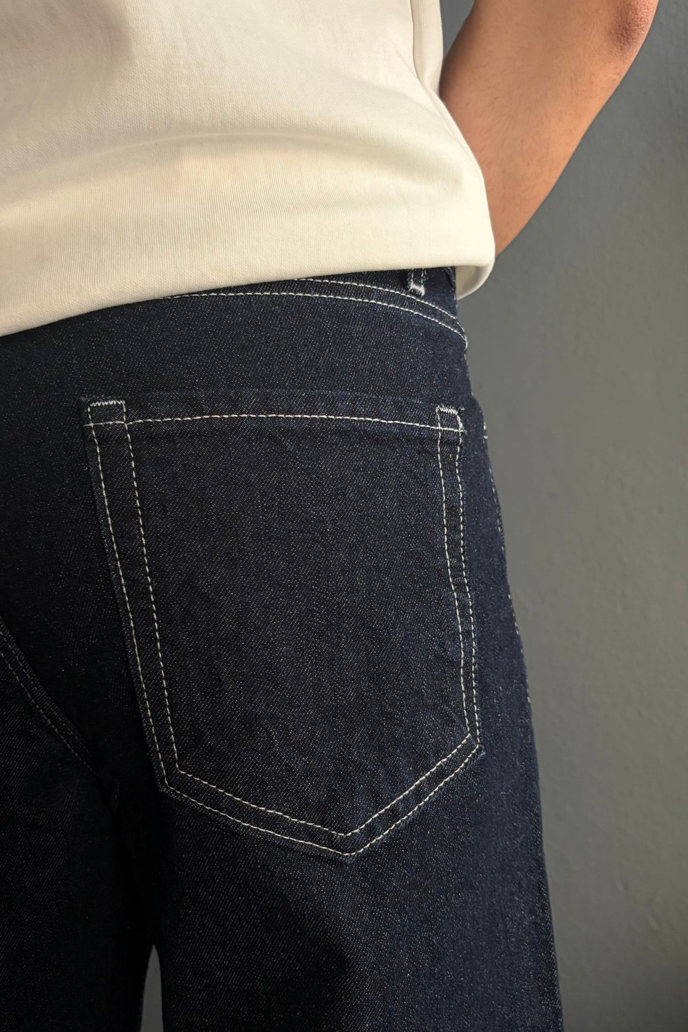 Dikiş Detaylı Regular Fit Jean Lacivert