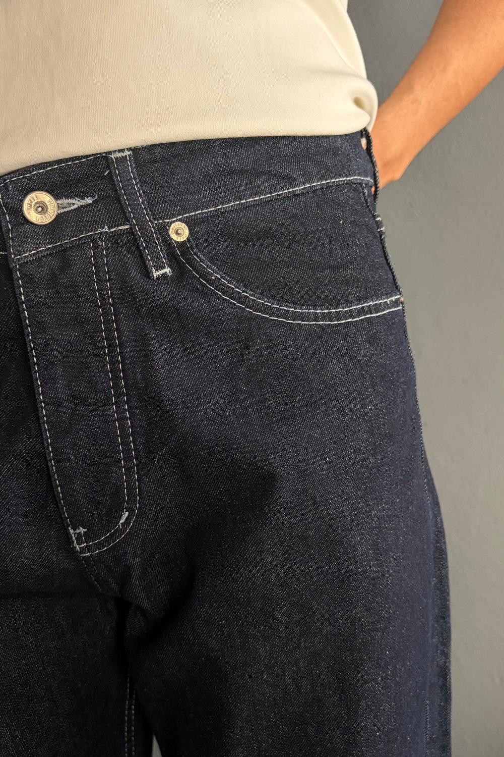 Dikiş Detaylı Regular Fit Jean Lacivert