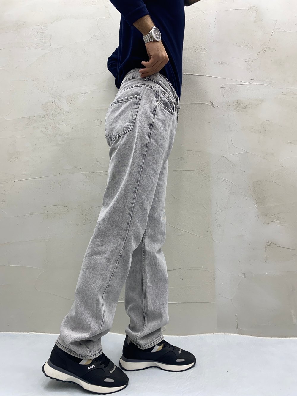 Gri Baggy Jean