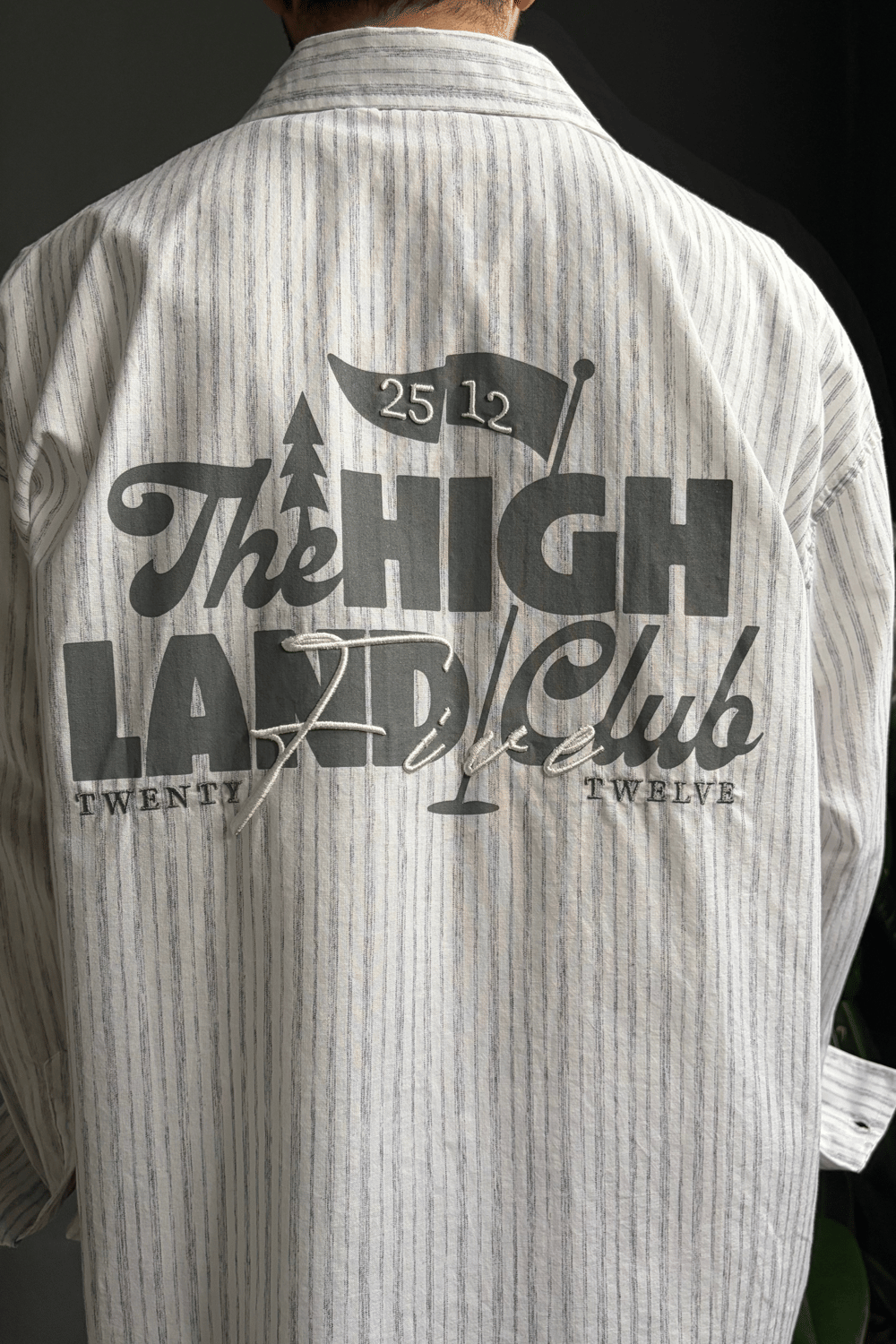 Gri The Nıgh Land Club Oversize Tasarım Gömlek