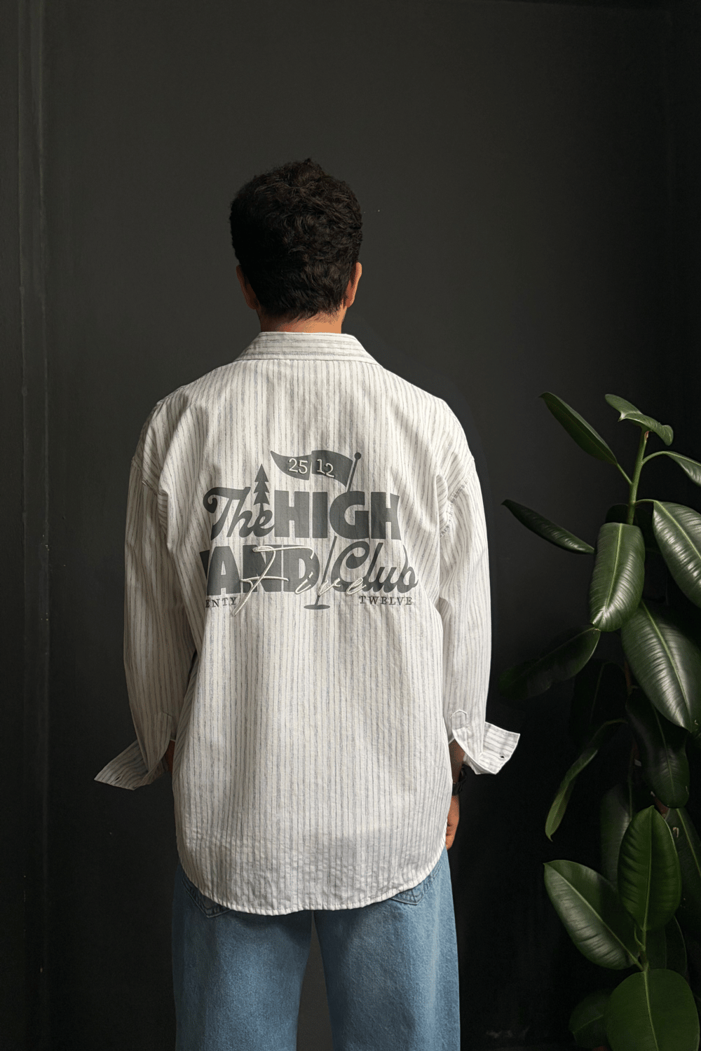 Gri The Nıgh Land Club Oversize Tasarım Gömlek