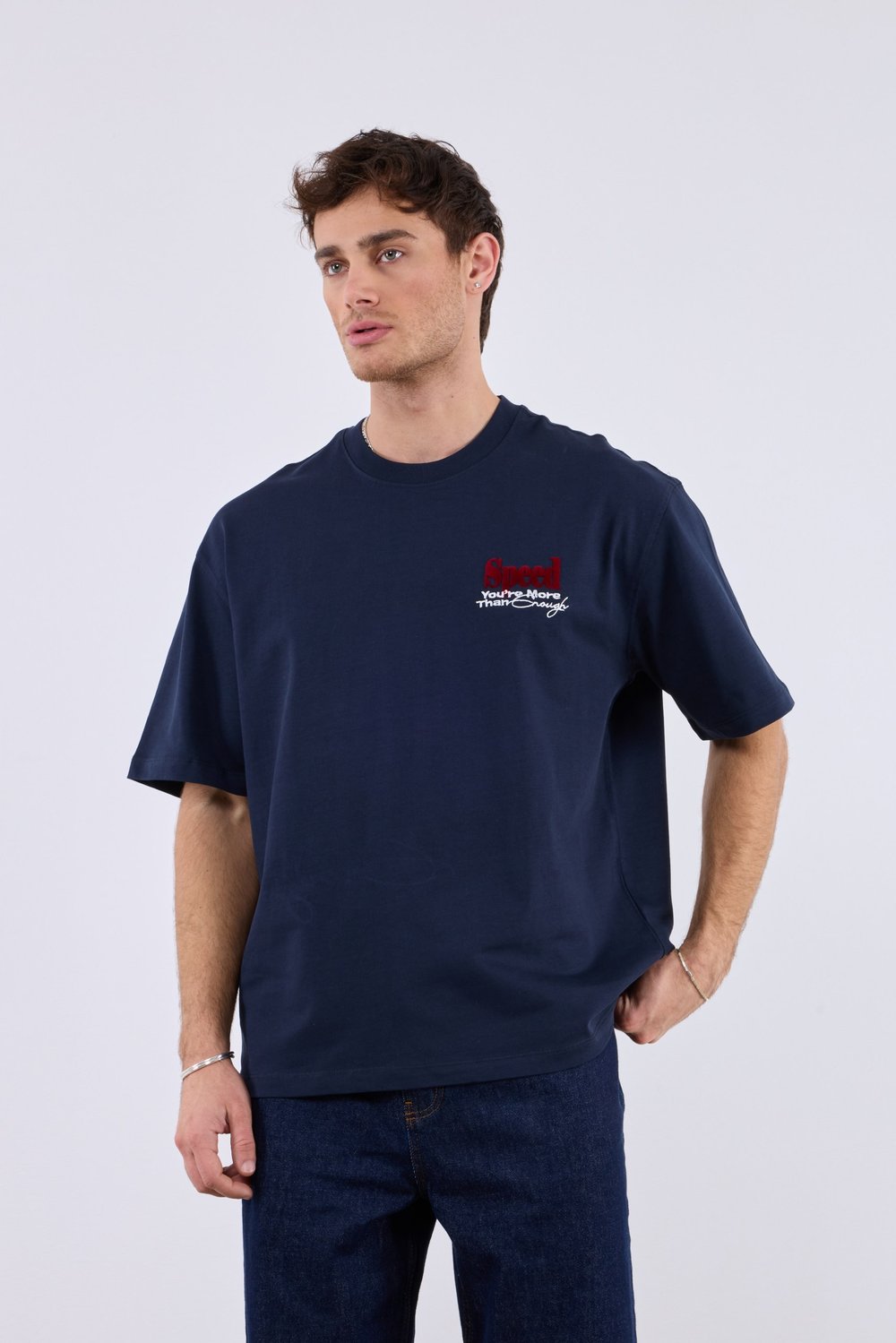 Jaguar Sırt Baskılı T-Shirt Lacivert