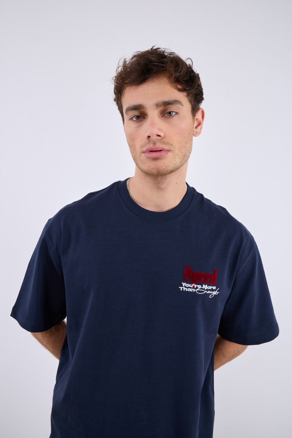 Jaguar Sırt Baskılı T-Shirt Lacivert