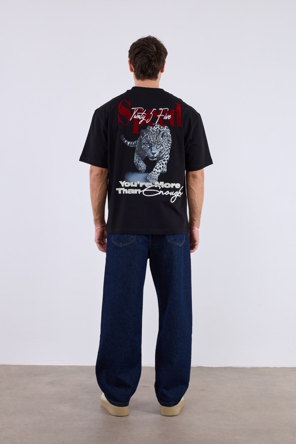 Jaguar Sırt Baskılı T-Shirt Siyah