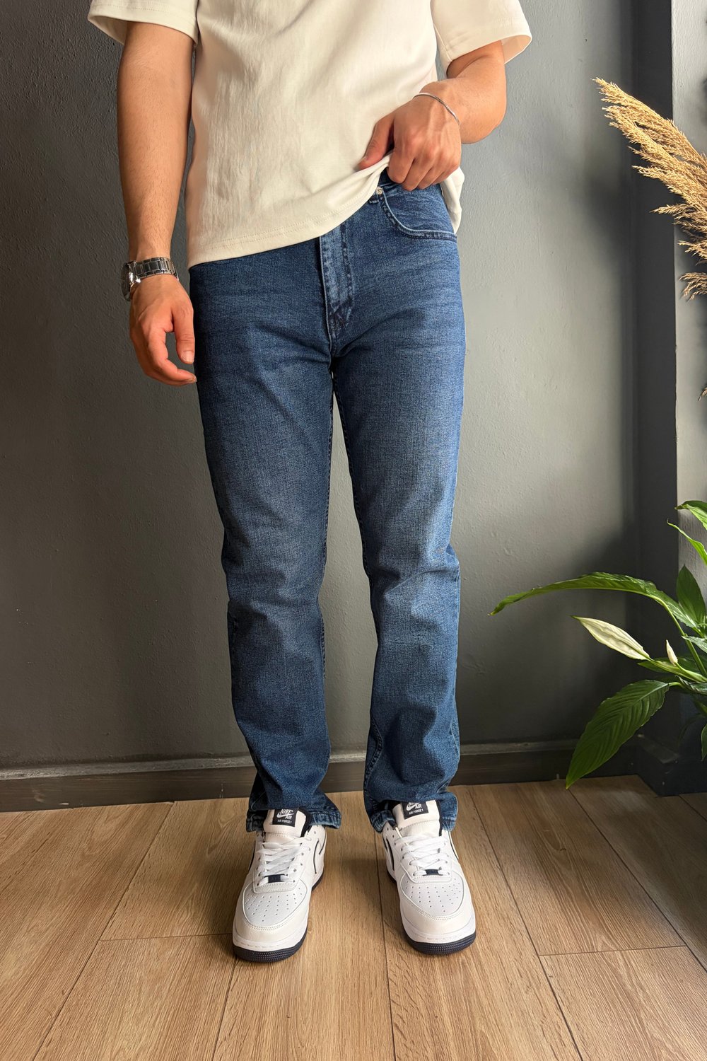 Koyu Mavi Regular Fit Jean