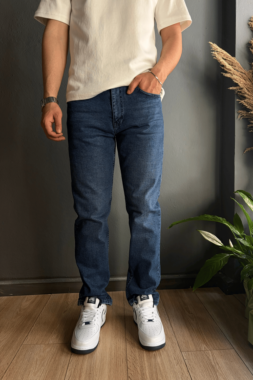 Koyu Mavi Regular Fit Jean