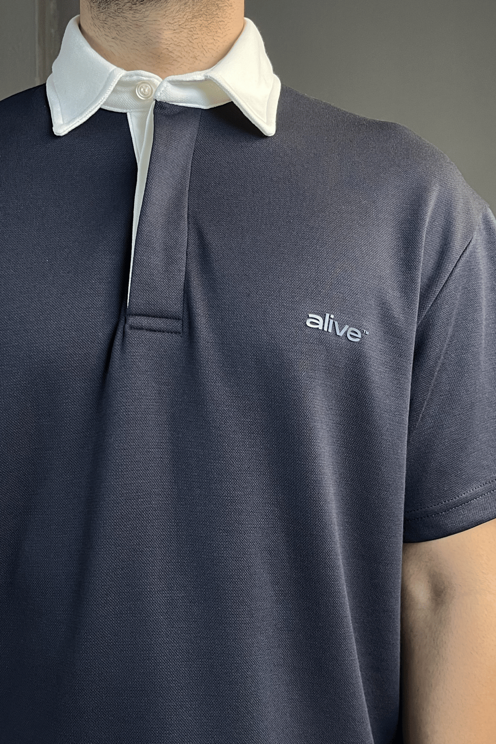 Lacivert Çift Patlı Regularfit Polo Yaka Tişört