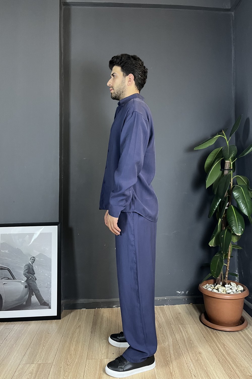 Lacivert Oversize Modal Takım