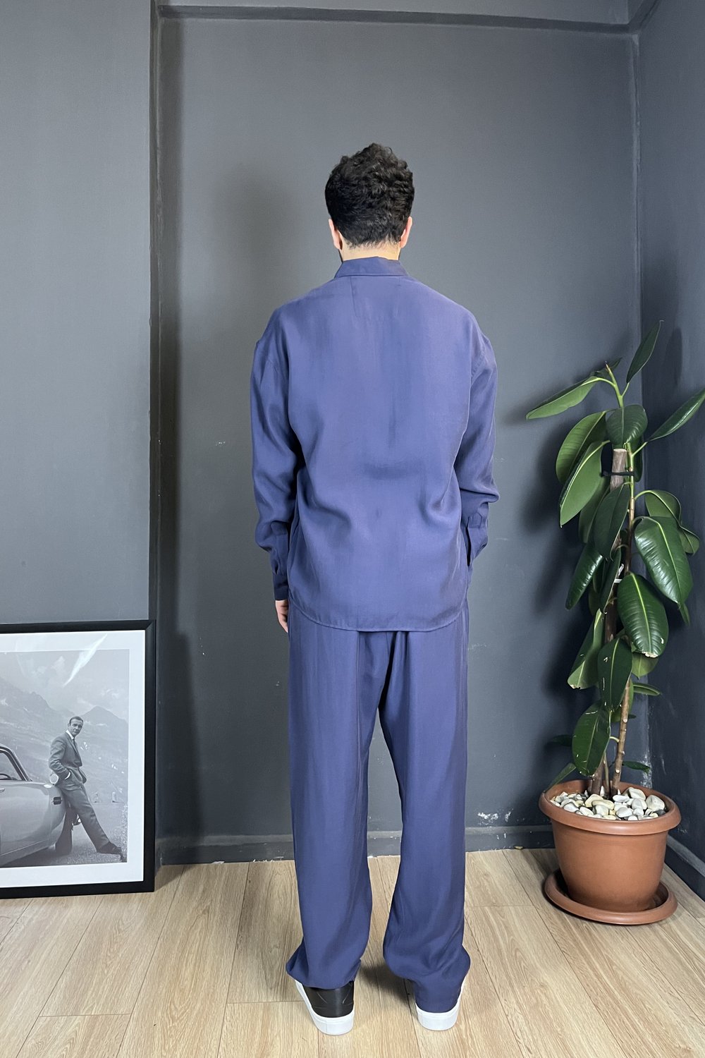 Lacivert Oversize Modal Takım