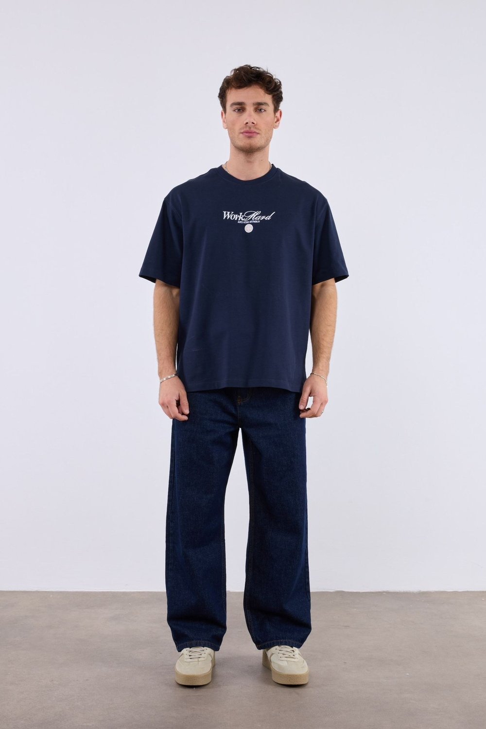 Old Money Porsche Sırt Baskılı T-shirt Lacivert