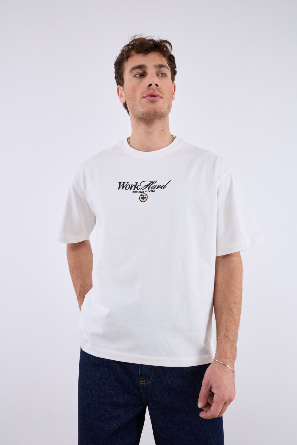 Old Money Porsche Sırt Baskılı T-shirt Beyaz