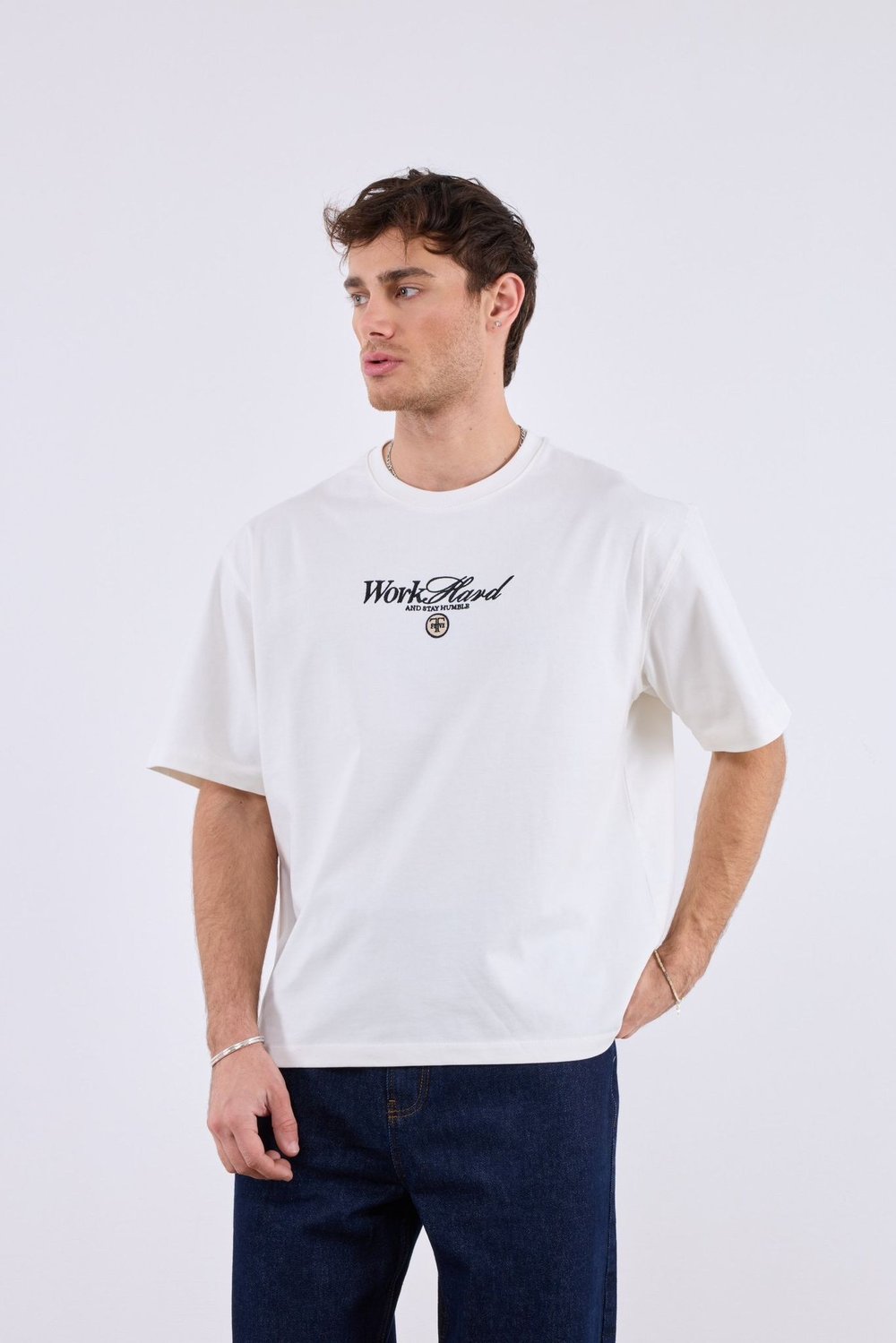 Old Money Porsche Sırt Baskılı T-shirt Beyaz