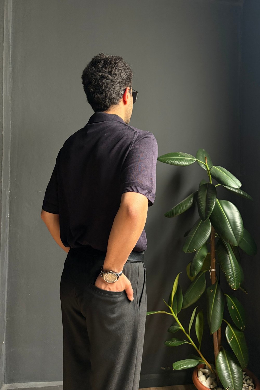 Polo Yaka Düğmeli Basic Triko Tişört