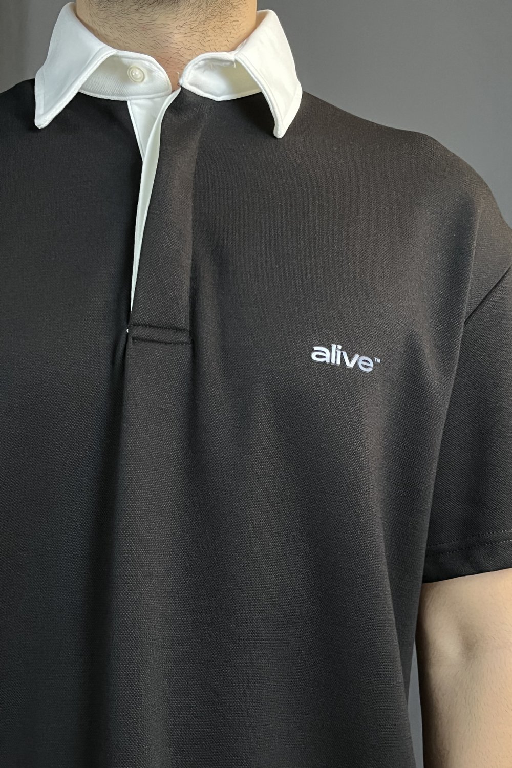 Siyah Çift Patlı Regularfit Polo Yaka Tişört