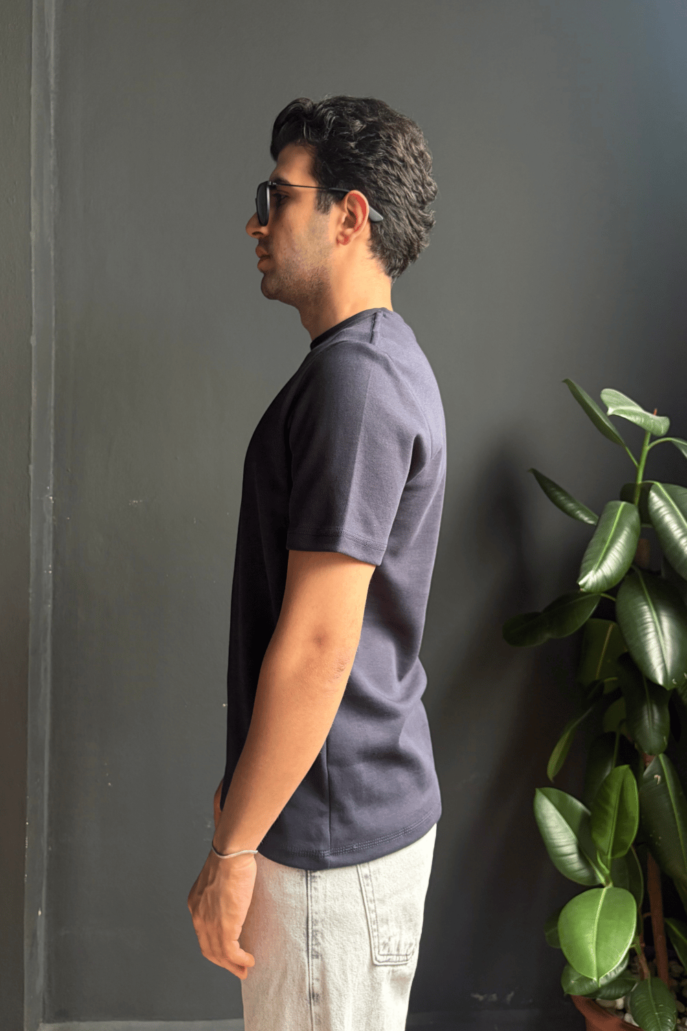 Slimfit Basic Lacivert Tişört