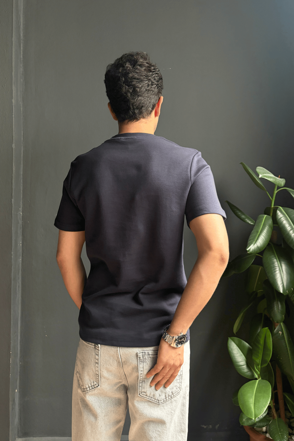 Slimfit Basic Lacivert Tişört