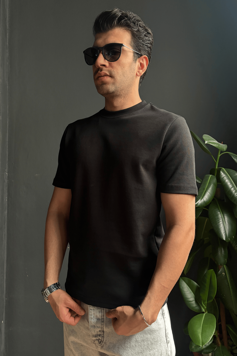 Slimfit Basic Siyah Tişört