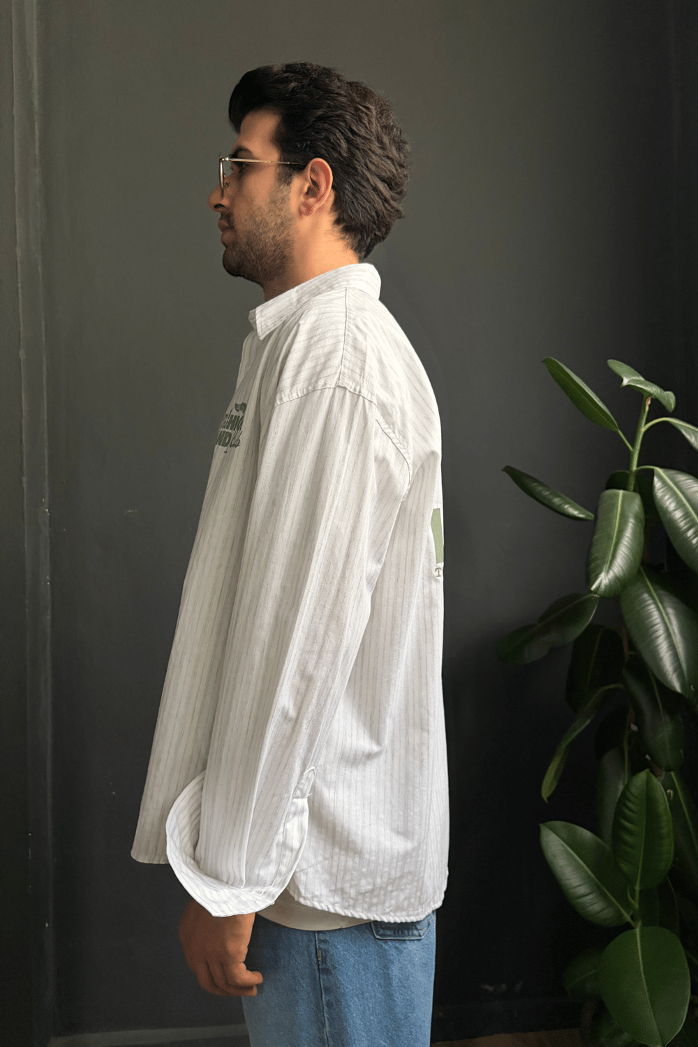 Yeşil The Nıgh Land Club Oversize Tasarım Gömlek