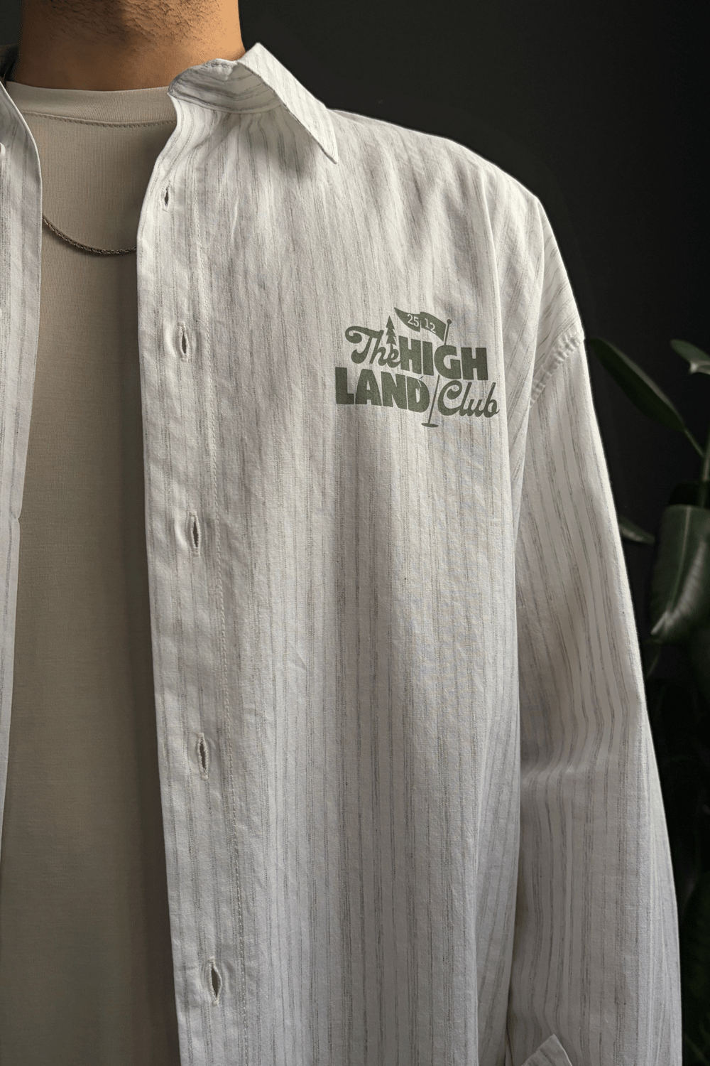 Yeşil The Nıgh Land Club Oversize Tasarım Gömlek