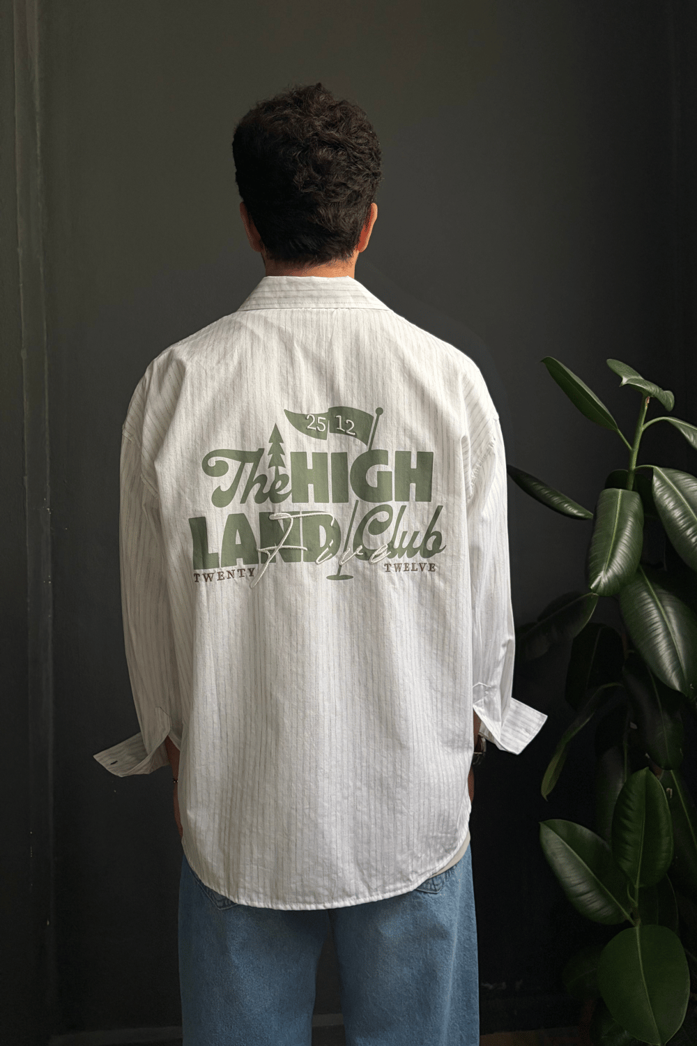 Yeşil The Nıgh Land Club Oversize Tasarım Gömlek