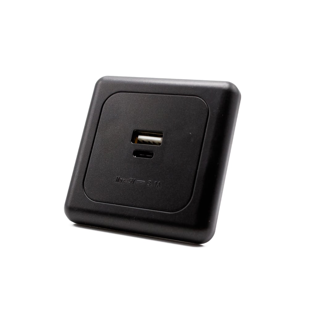 Babarvy Type-C ve Usb Priz ( Siyah )