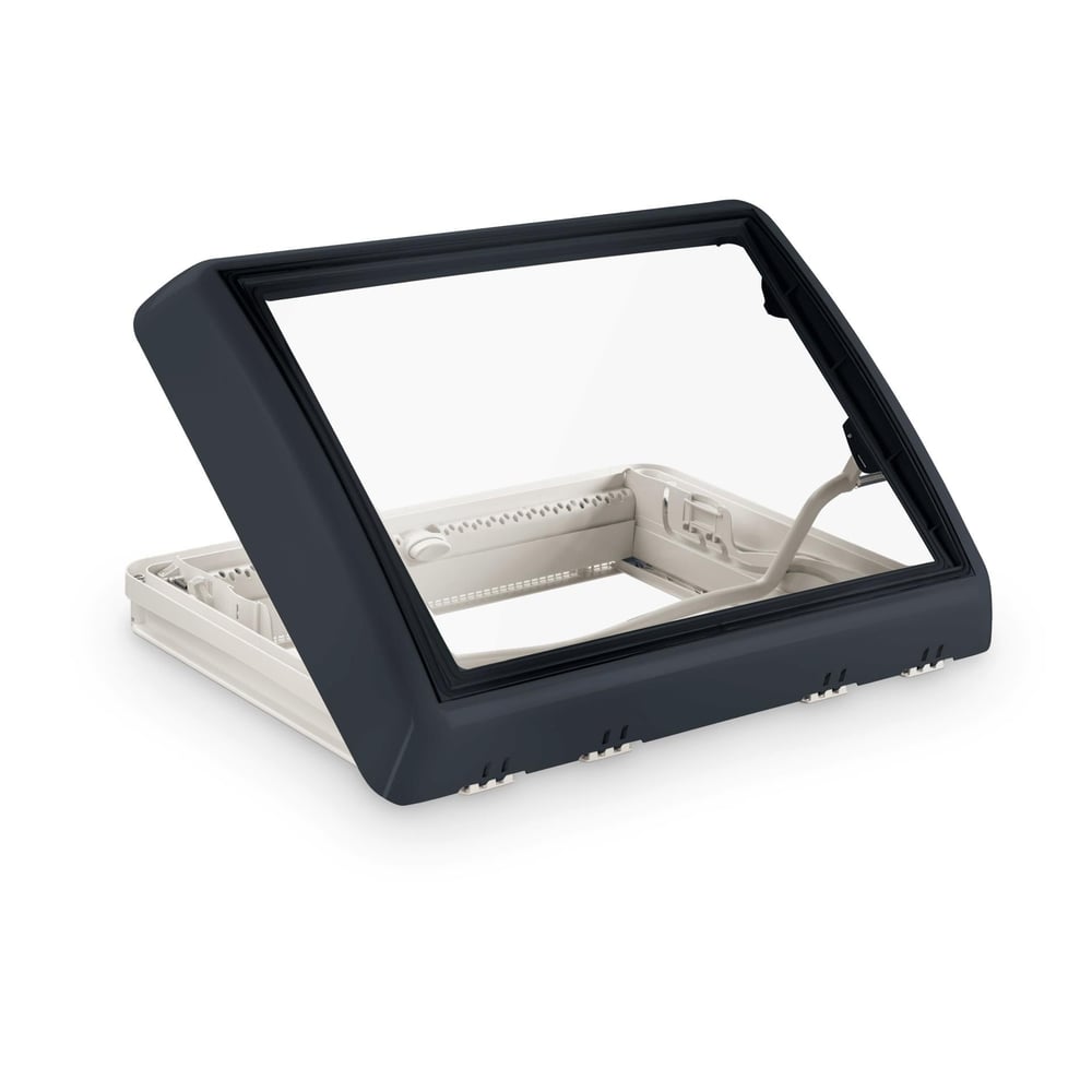 Dometic Midi Heki FL Roof window with lever, 700 x 500 mm, grey, without forced ventilation