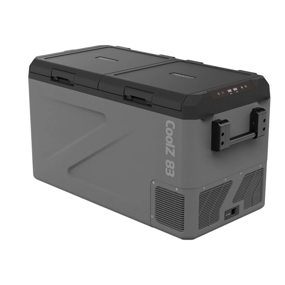 Tradekar CoolZ 83 83L 12/24/230V -20°C Çift Bölmeli Kompresörlü Taşınabilir Buzdolabı-Buzdolapları-TRD-CoolZ83