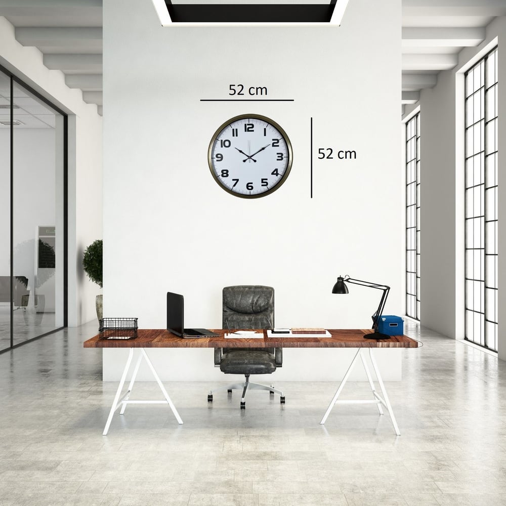 Eskitme 52 Cm Metal Klasik Duvar Saati