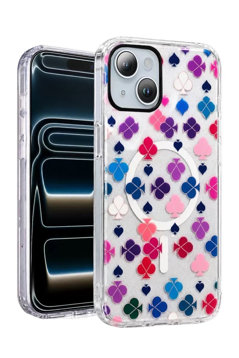 Mey İthalat®   iPhone 15 Desina Magsafe Kapak - Desen 3
