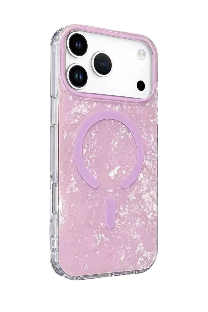 Mey İthalat®   iPhone 17 Pro Max Mila Dalgalı Magsafe Kapak - Lila