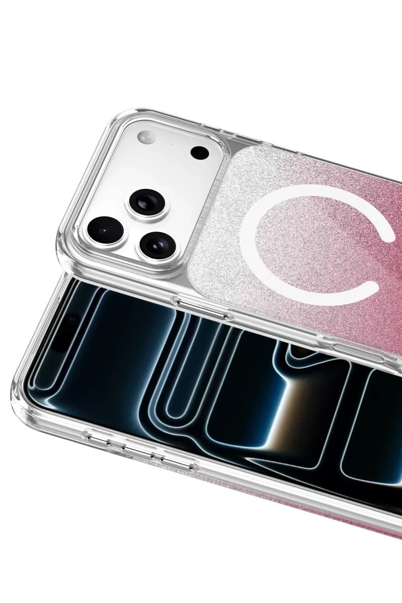 Mey İthalat®   iPhone 17 Pro Max Sora Simli Magsafe Kapak - Kırmızı