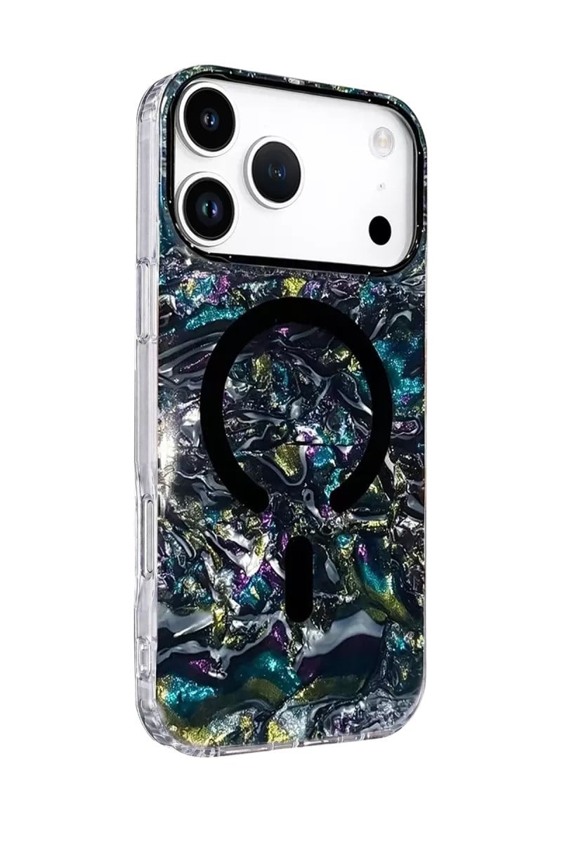 Mey İthalat®   iPhone 17 Pro Mila Dalgalı Magsafe Kapak - Lacivert