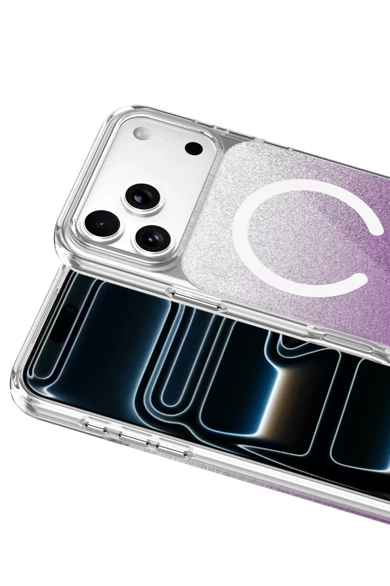 Mey İthalat®   iPhone 17 Pro Sora Simli Magsafe Kapak - Mor