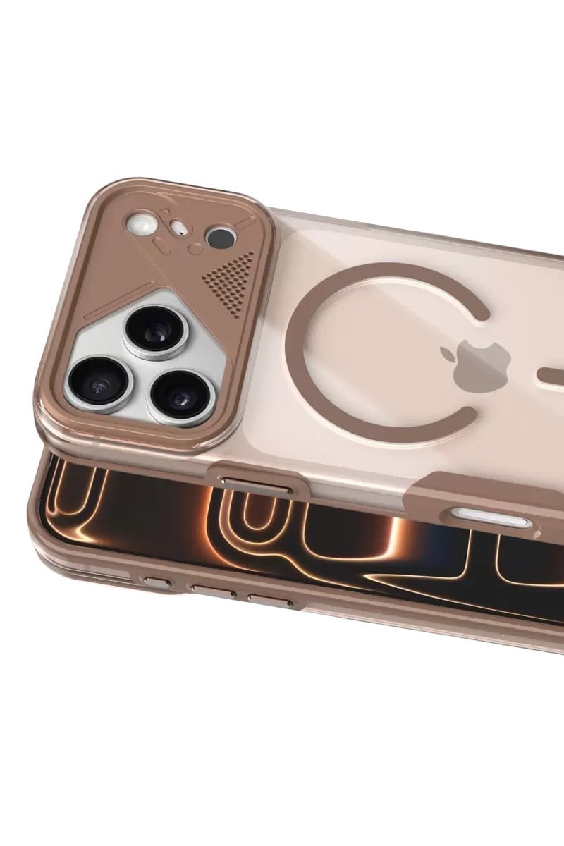 Mey İthalat®   iPhone 17 Pro Zinko Magsafe Kapak - Çöl Titanyum