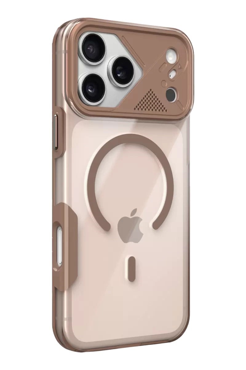 Mey İthalat®   iPhone 17 Pro Zinko Magsafe Kapak - Çöl Titanyum