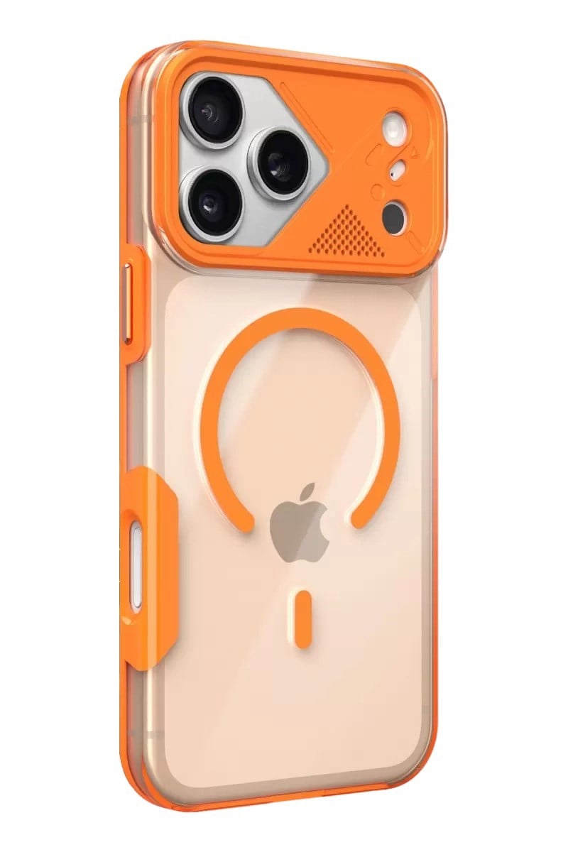 Mey İthalat®   iPhone 17 Pro Zinko Magsafe Kapak - Turuncu