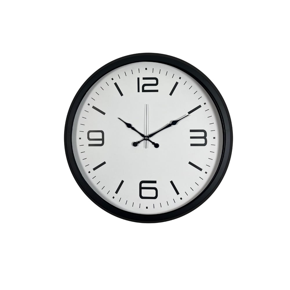 Siyah Modern & Şık 52 Cm Metal Duvar Saati