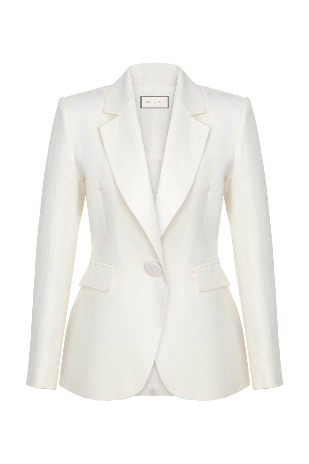 Ivory Ceket Bele Oturan 100% Keten