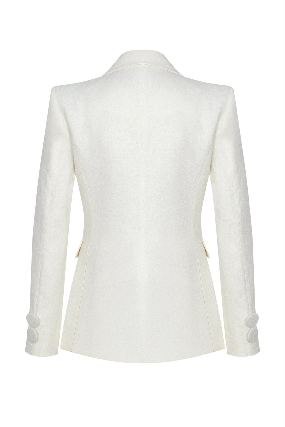 Ivory Ceket Bele Oturan 100% Keten