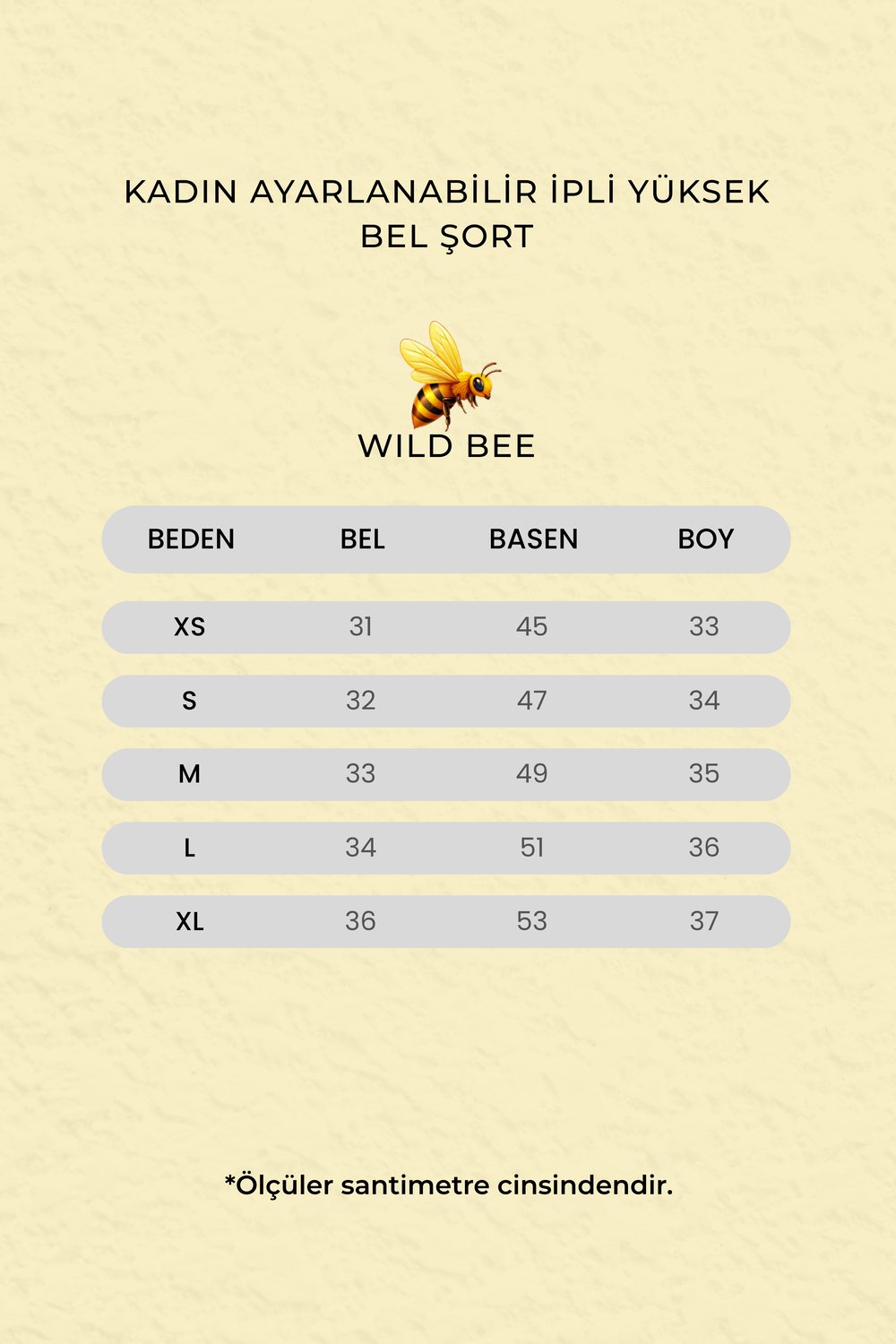 Kadın Bej Ayarlanabilir İpli Yüksek Bel Şort