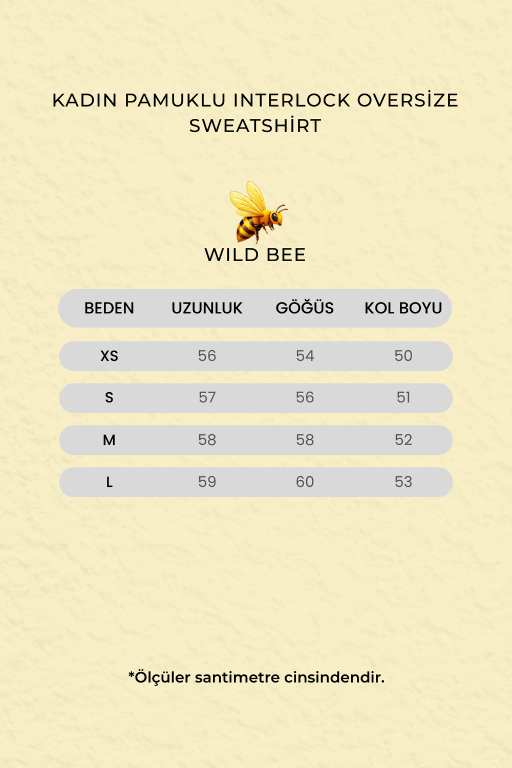 Kadın Bej Pamuklu Interlock Oversize Sweatshirt