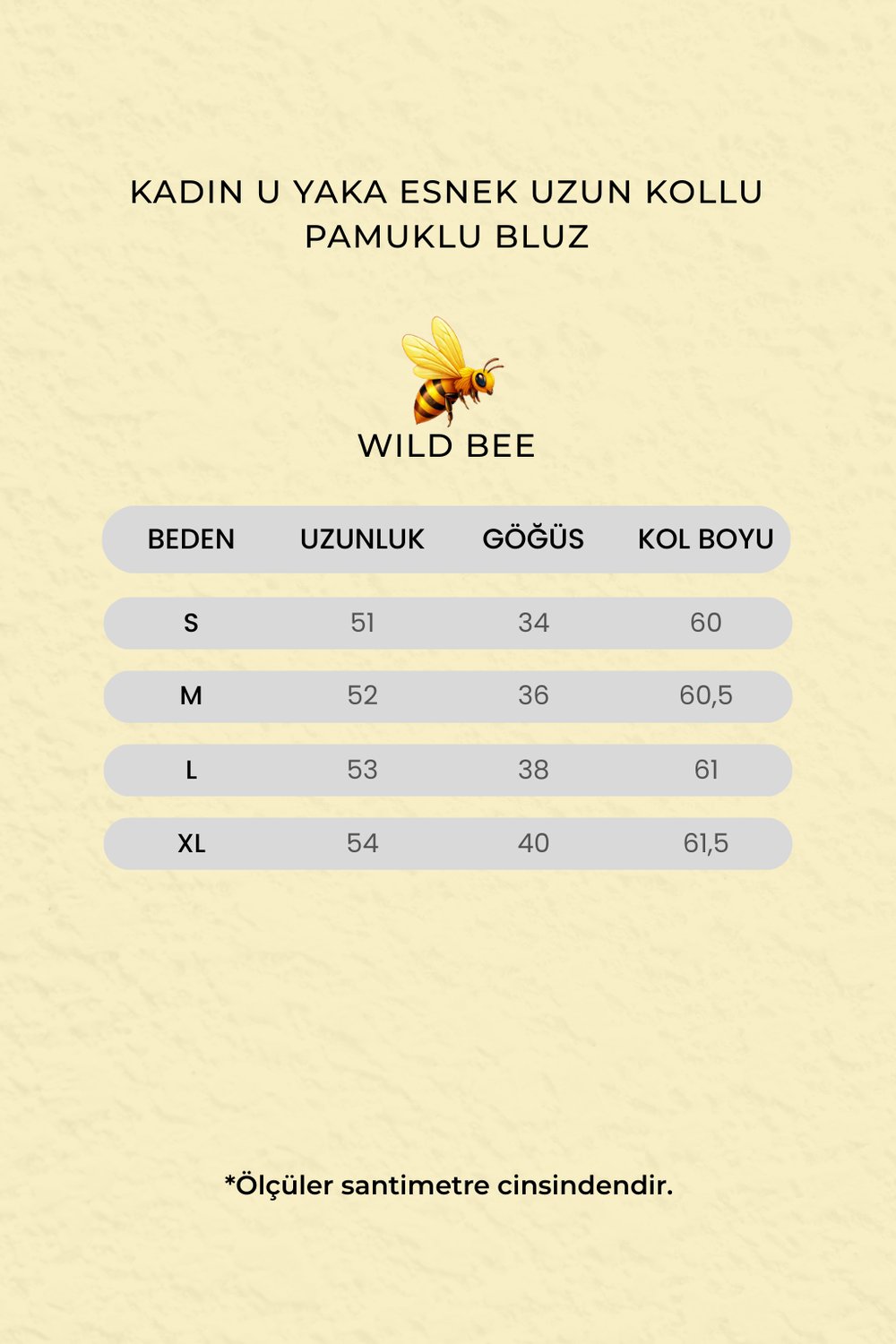 Kadın Grimelanj U Yaka Esnek Uzun Kollu Pamuklu Bluz