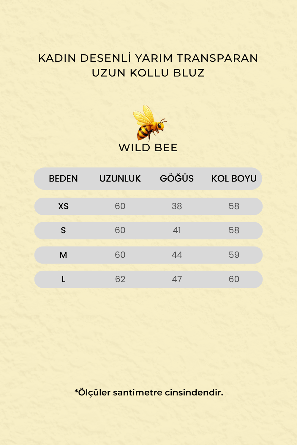 Kadın Haki Desenli Yarım Transparan Uzun Kollu Bluz