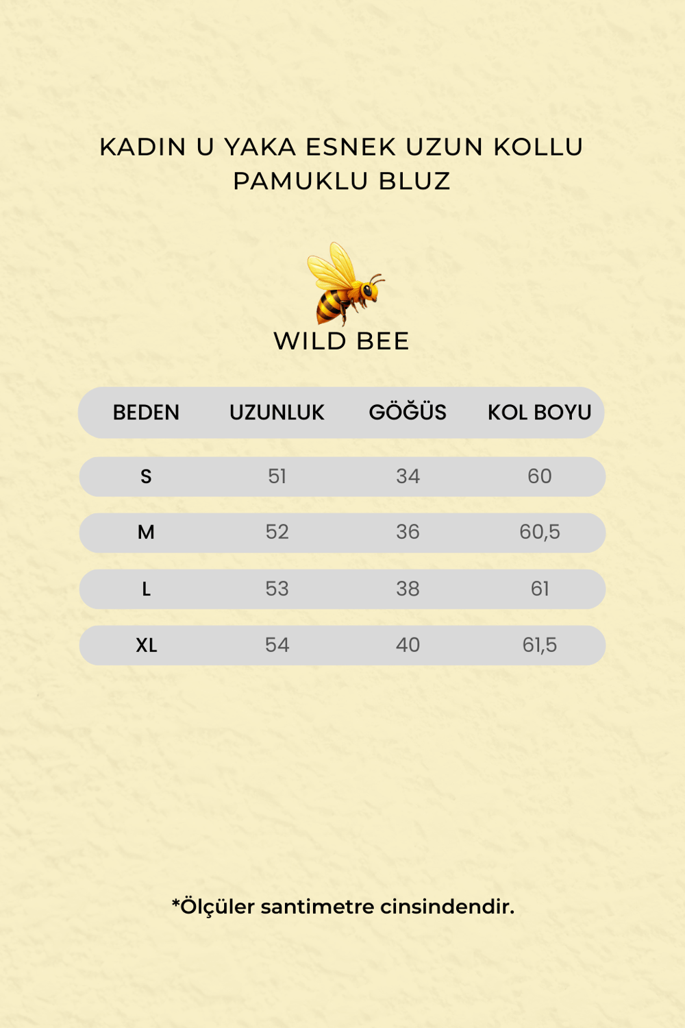 Kadın Kahverengi U Yaka Esnek Uzun Kollu Pamuklu Bluz