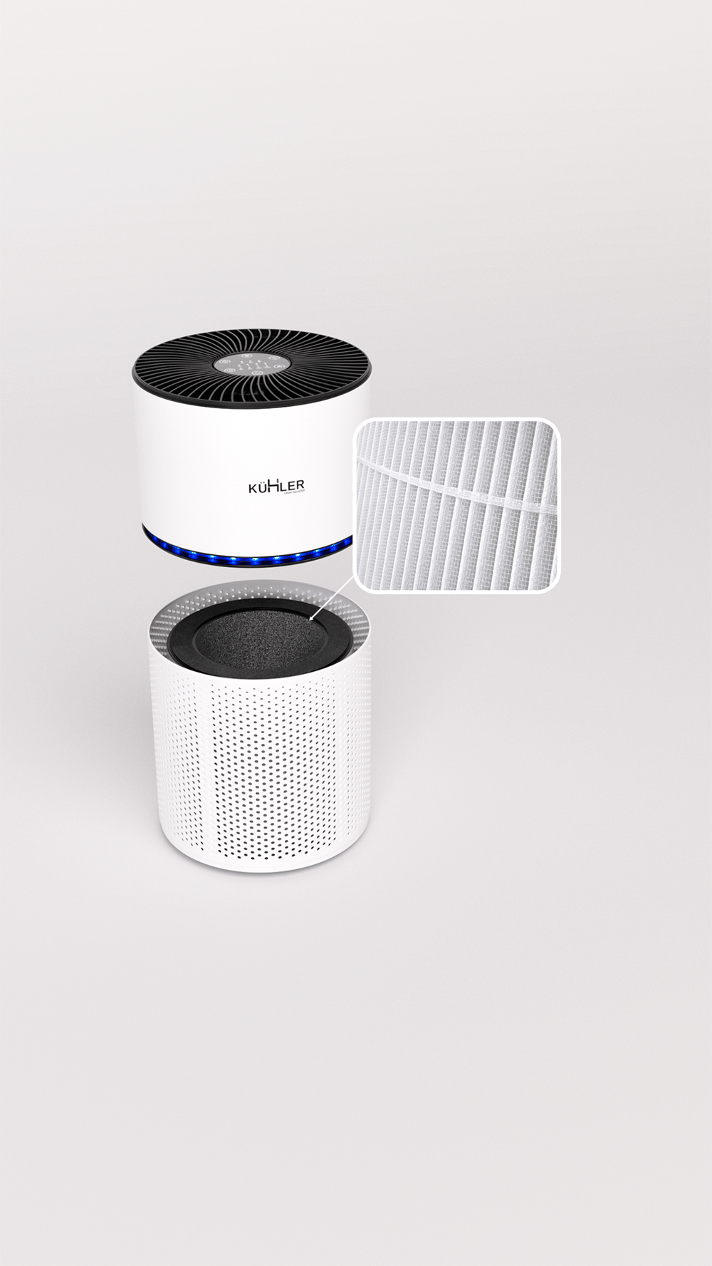 Kühler ClearAura KH-V7777 H13 HEPA Yedek Filtre | Orijinal Hava Temizleyici Filtresi