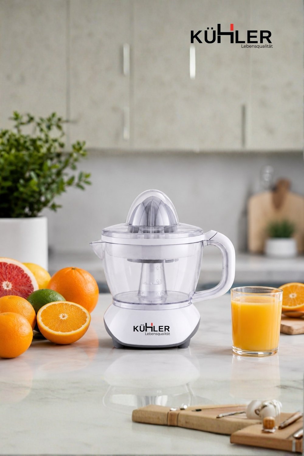 Kühler Fresh Press Elektrikli Narenciye Sıkacağı 40W | 0,7 L Hazneli Portakal, Limon ve Greyfurt Sıkacağı KH-V250