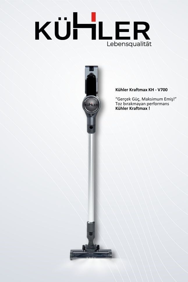 Kühler Kraftmax V700 Dikey Şarjlı Süpürge Metal Boru Yedek Parça