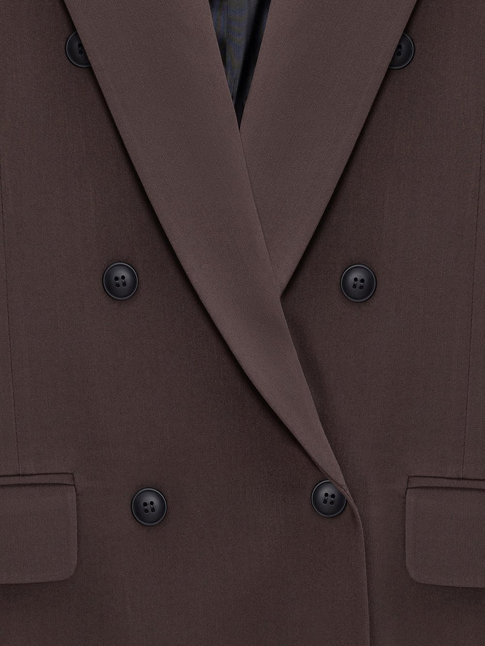 Double Breasted Tailored Brown Blazer