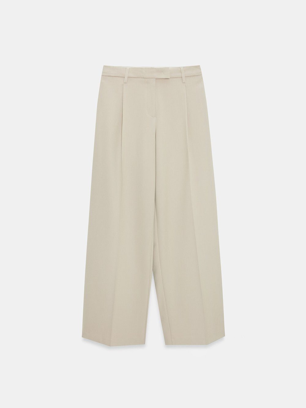 High Waist Wide Leg Trousers Stone