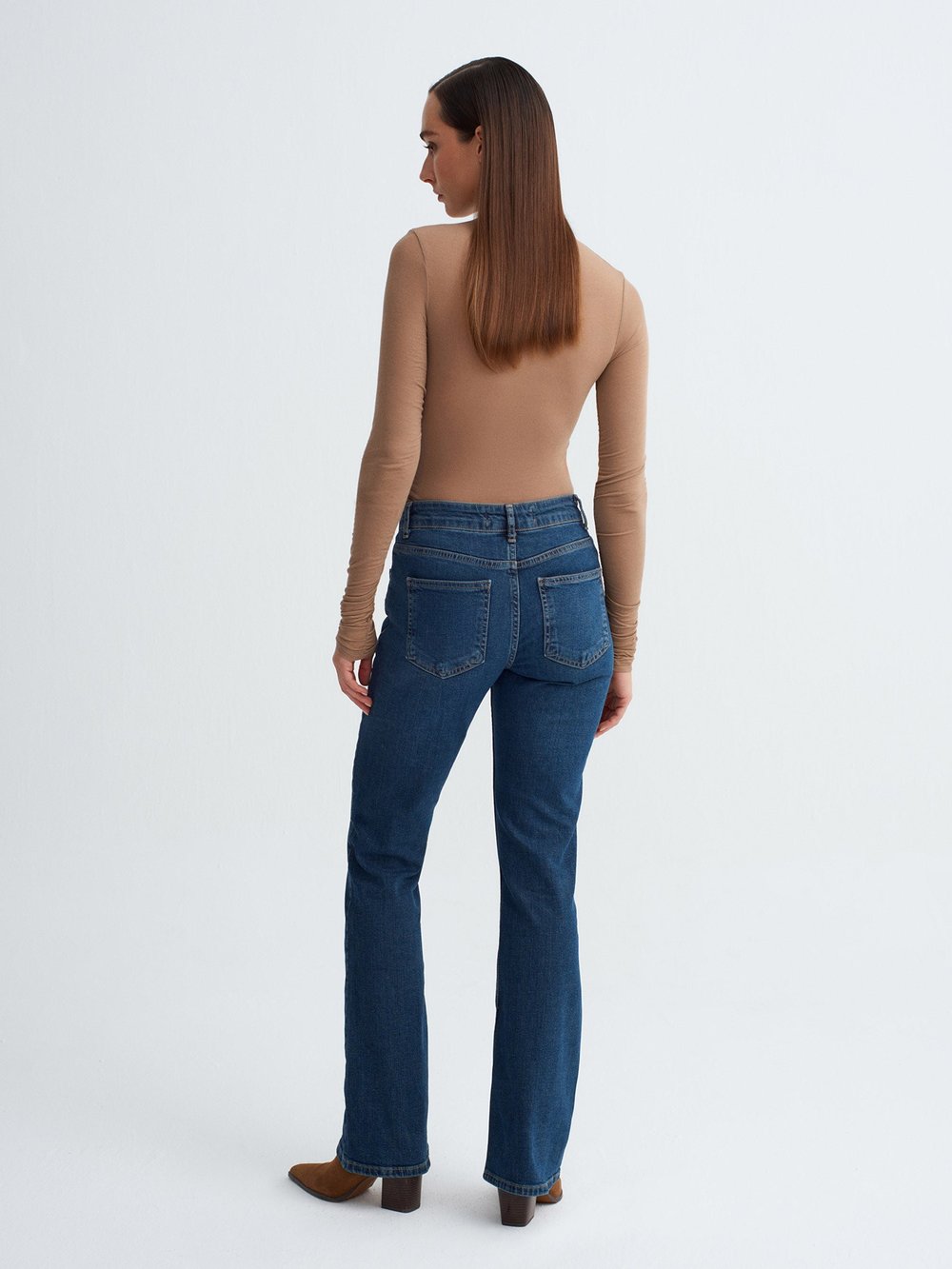 Low Rise Stretch Blue Jeans